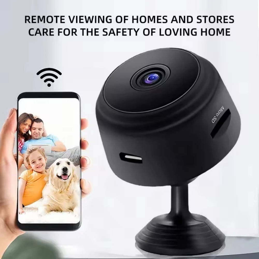 Home Security No Wifi Needed - 1080P HD WiFiミニカメラ ワイヤレス暗視機能付き、内蔵マグネット収納、スマホ遠隔視聴対応、家庭用/赤ちゃん/ペット/乳母用セキュリティカメラ