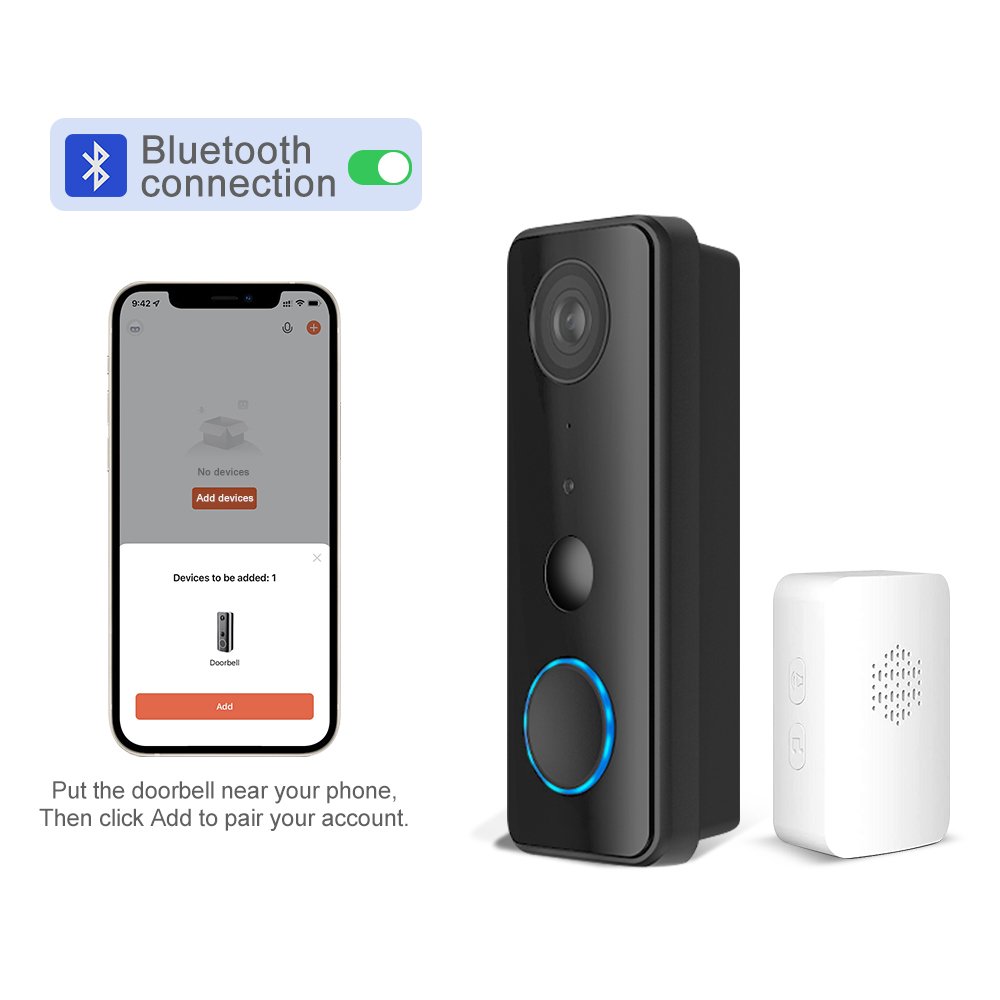 Peephole Camera Viewer - 2MP 1080P Tuya APP Bluetooth 低消費