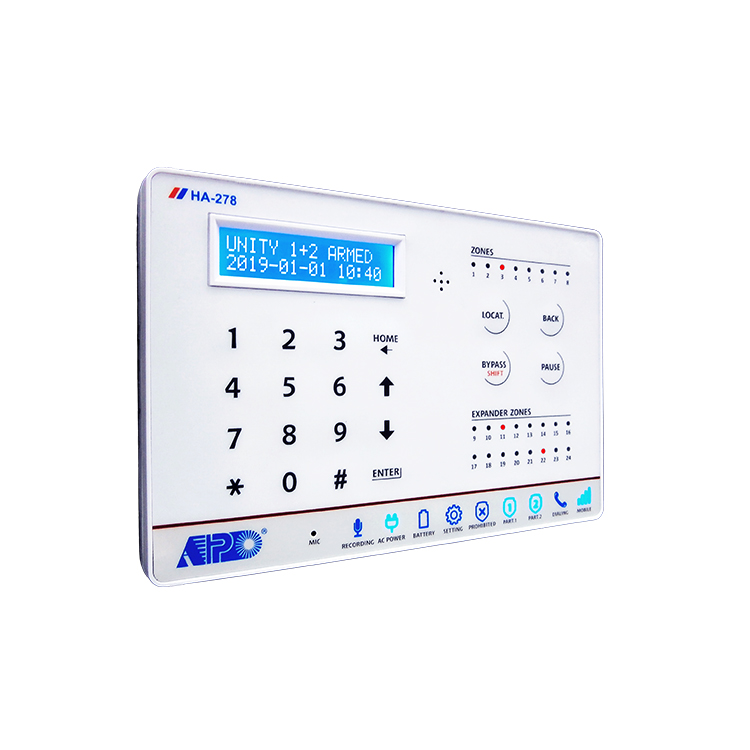 Home Zone Security App - HA-278-Dアプリ制御8ゾーンセルラーネットワークホームセキュリティシステム侵入者/盗難警報システムアラームコントロールパネル