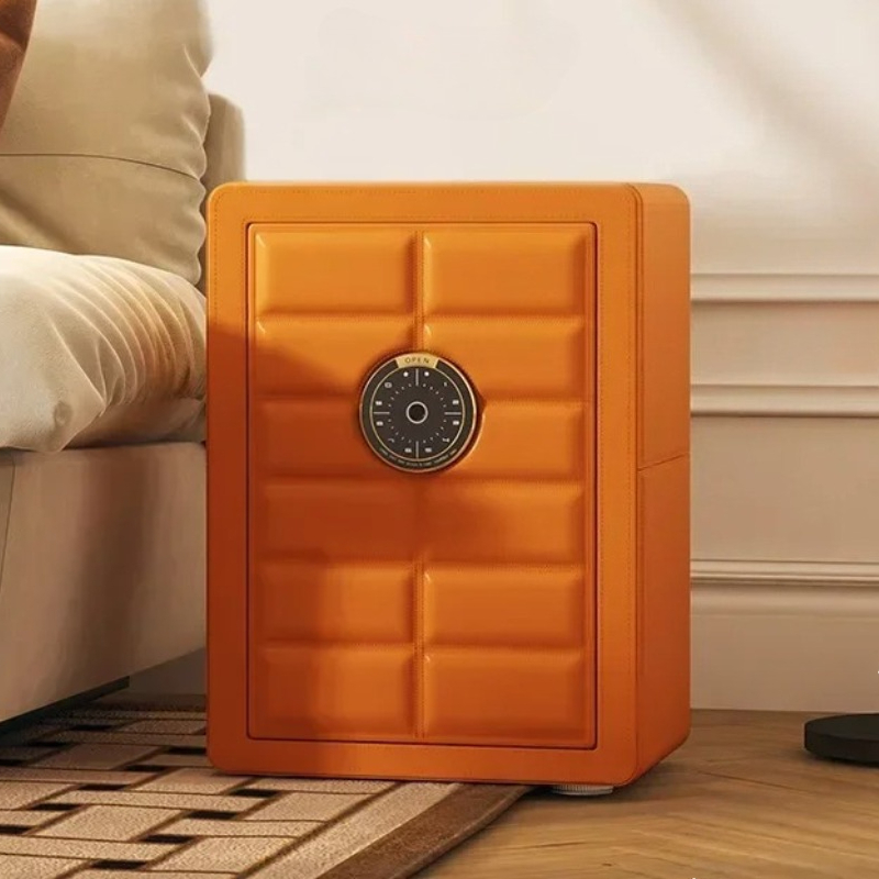 Home Security Of America - 指紋金庫強力な金庫家庭用北欧ピンクミニ WiFi 指紋パスワードキーセキュリティ保護安全指紋