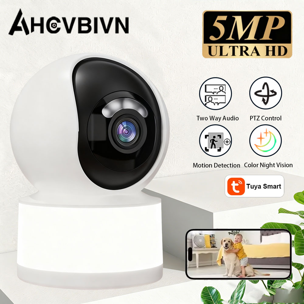 Home Security Flood Lights - Tuya Smart 5MP 2K HDミニWiFi IPカメラ