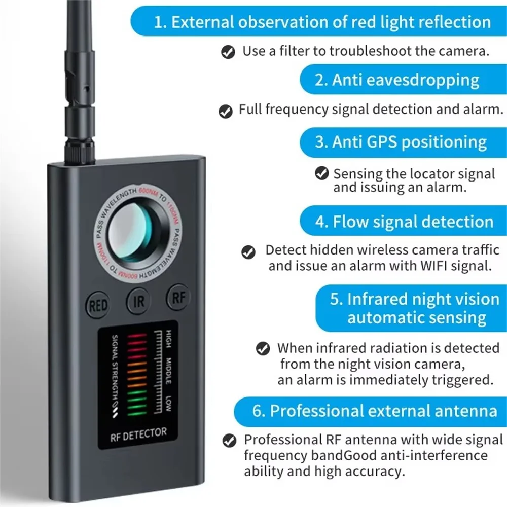 Home Security Hidden Cameras - 隠しカメラ検出器アンチスパイガジェットプロフェッショナルワイヤレス信号車GPS赤外線ミニカメラ盗聴盗撮装置検索デバイス