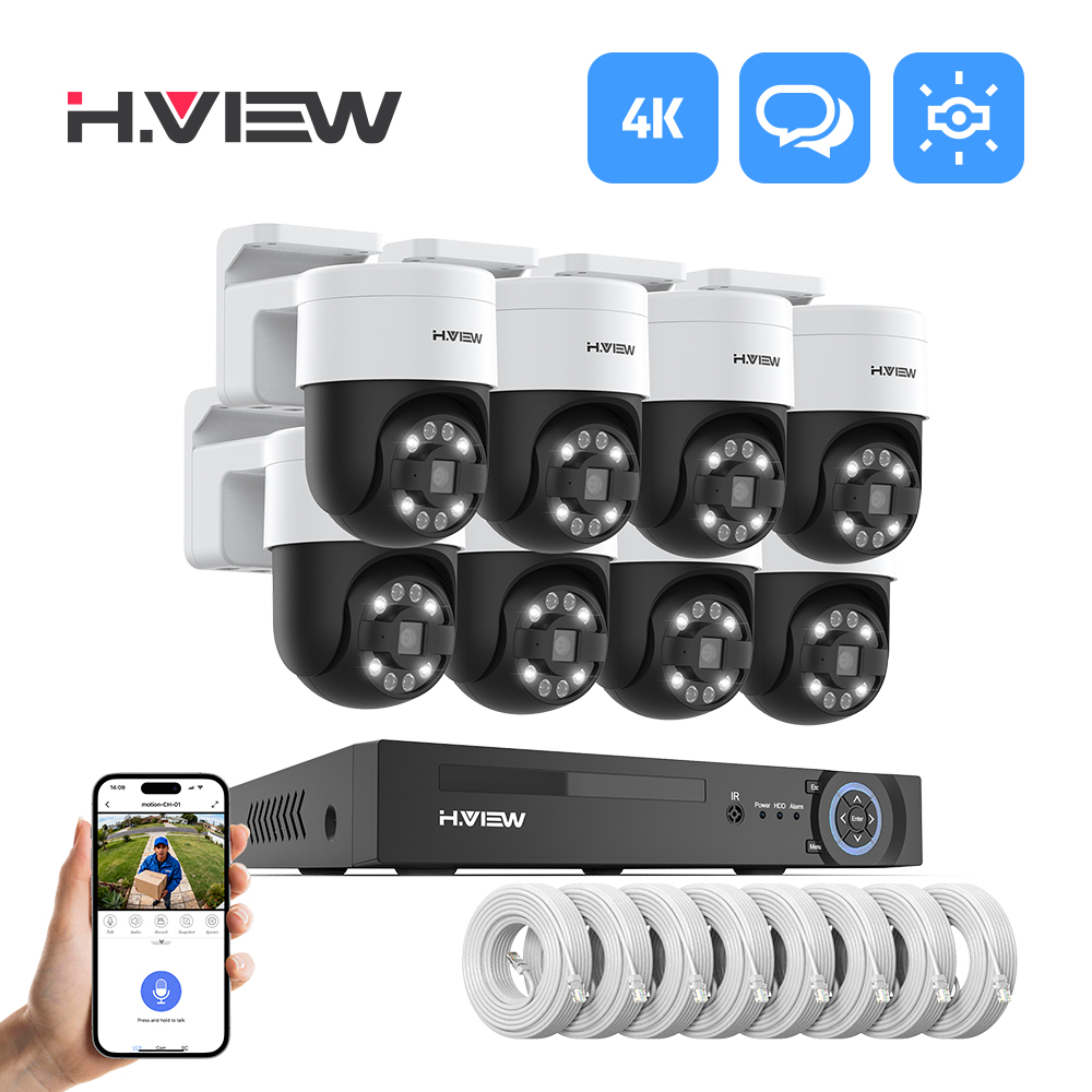 Ip Camera Outdoor 4K - H.view 8Ch 4K 5MP 8MP Cctv