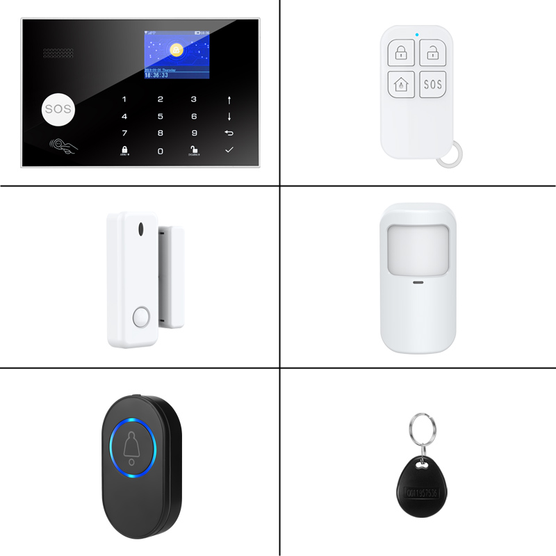 Home Zone Security App - Tuya APP制御 2.4G WIFI GSMアラームシステム ワイヤレスホーム防犯警報システム