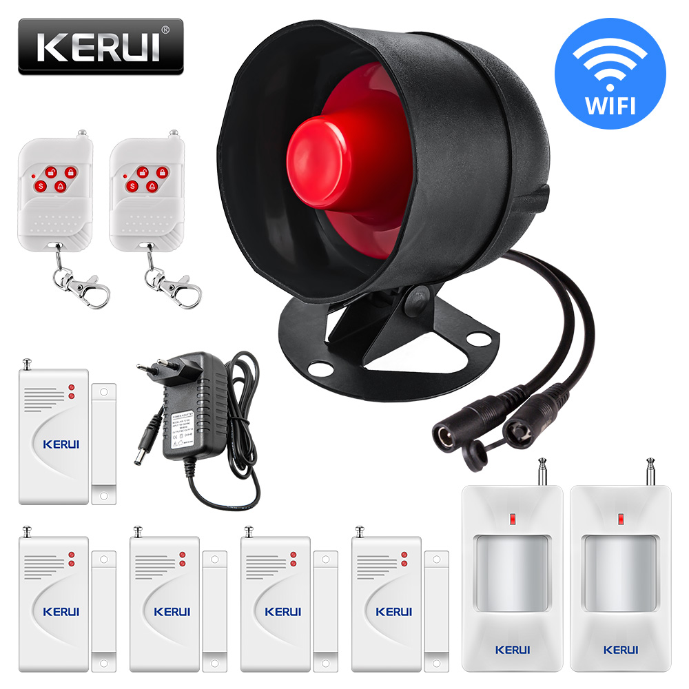 Home Zone Security App - Kerui-tuya-スマートホームアラームシステムキット,ワイヤレスセキュリティシステム,ガレージアラート,モーションドアセンサー付きサイレン,アレクサ