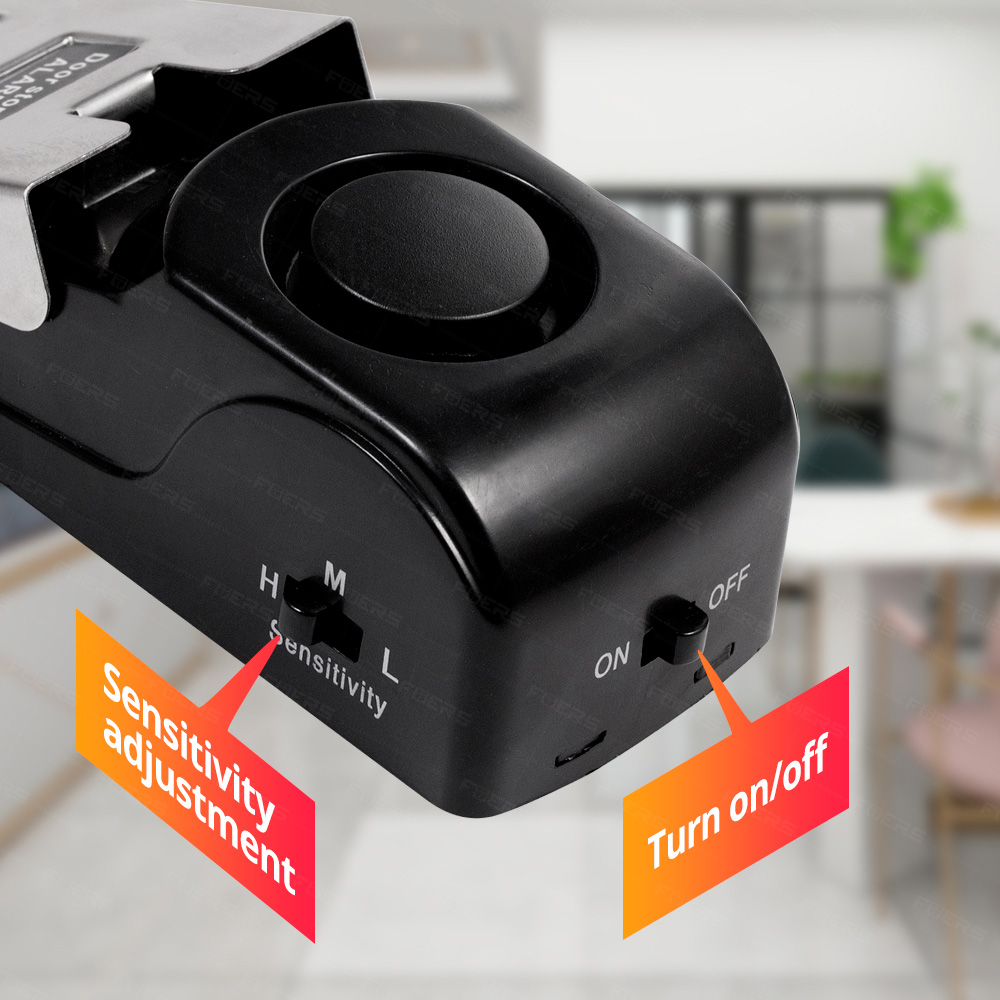 Home Security Company - FUERS ドアストップアラームシステム 120dB 大音量 ワイヤレス ホームセキュリティ