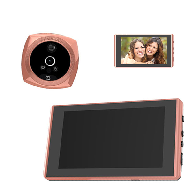 Peephole Camera Viewer - ドアベルn6,4.5インチ,写真,ビデオ,目のモーション検出,デジタルドアベル,暗視