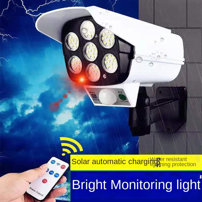 Home Security Flood Lights - ナイトセンサー付きソーラーライトプロジェクター,モーションセンサー付き,防水,ワイヤレス,77 LED,3モード,ホームガーデン用