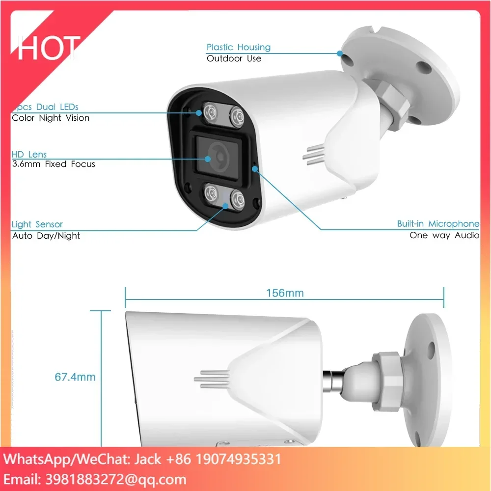 Ip Camera Outdoor 4K - 4CH NVR H.265対応 屋外用8MPウルトラHD 4K POE