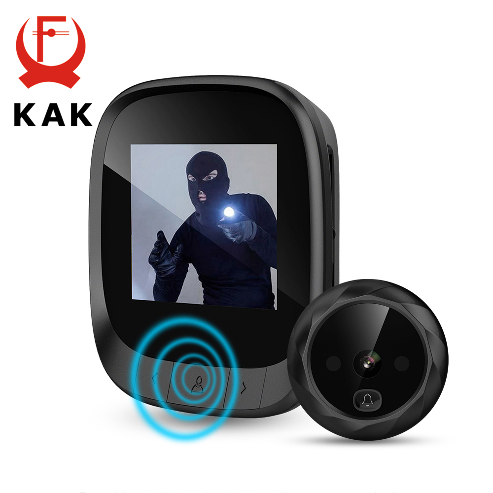Peephole Camera Viewer - Kak-電気ドアビューアー,2.4インチ,暗視機能付き,写真撮影,デジタルドア用