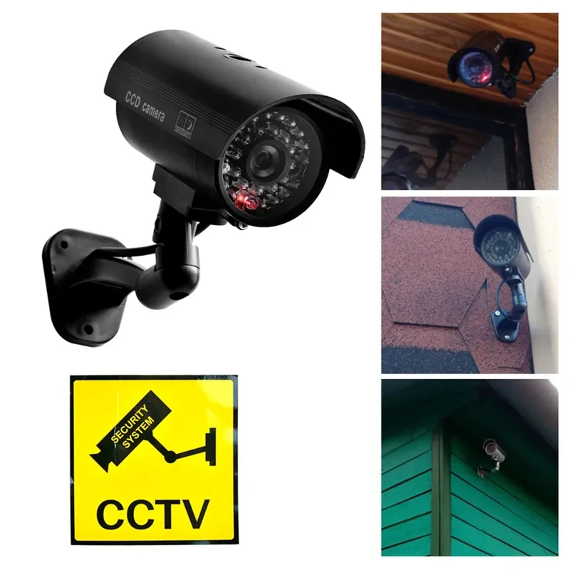 Home Security News - シミュレーション偽弾丸カメラダミーカメラ屋外LEDライトモニター防水点滅機能付きホームセキュリティ保護