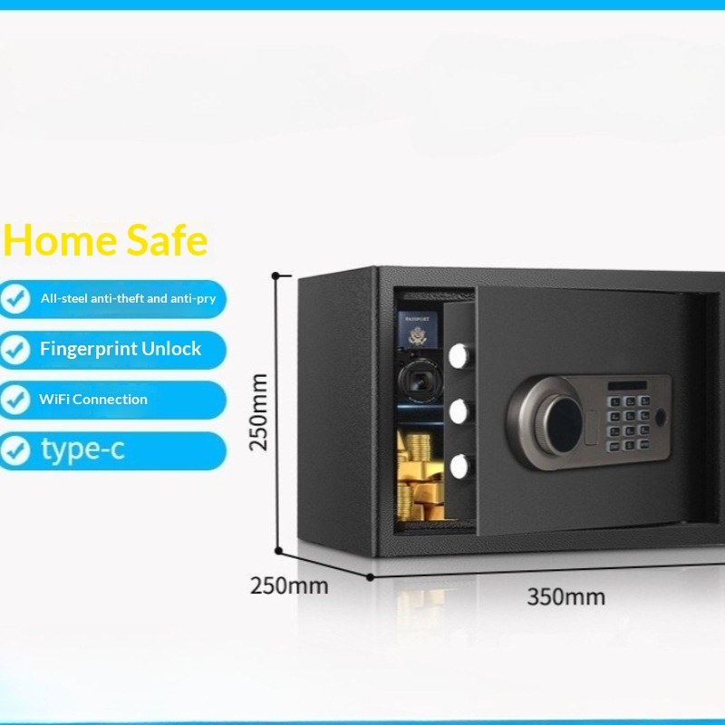 Home Security Box - 電子パスワード金庫 25cm ミニホーム隠し壁キャビネット金庫 デジタルセキュリティボックス 金庫隠し場所 隠蔽型
