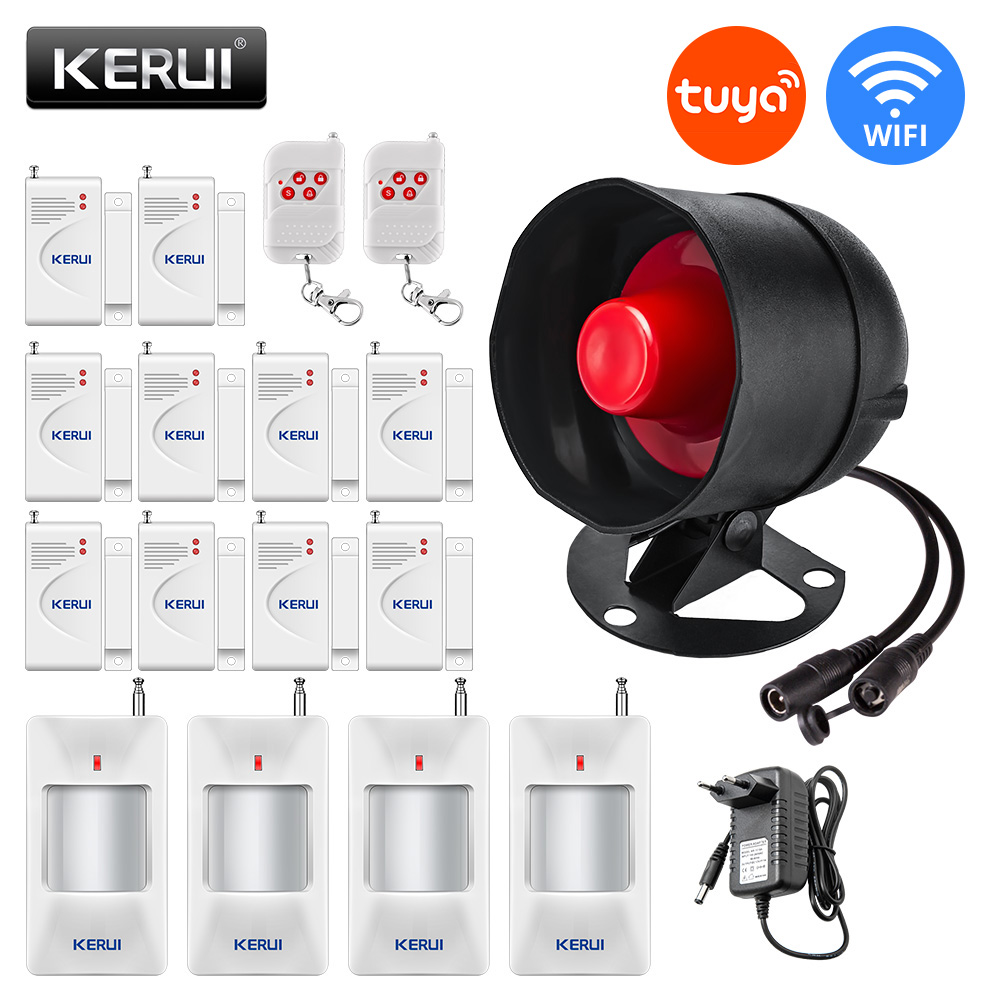 Home Zone Security App - Kerui-ワイヤレスWi-Fiスマートセキュリティアラーム,モーション検出器,ホーム,Tuyaアプリケーション,リモート制御