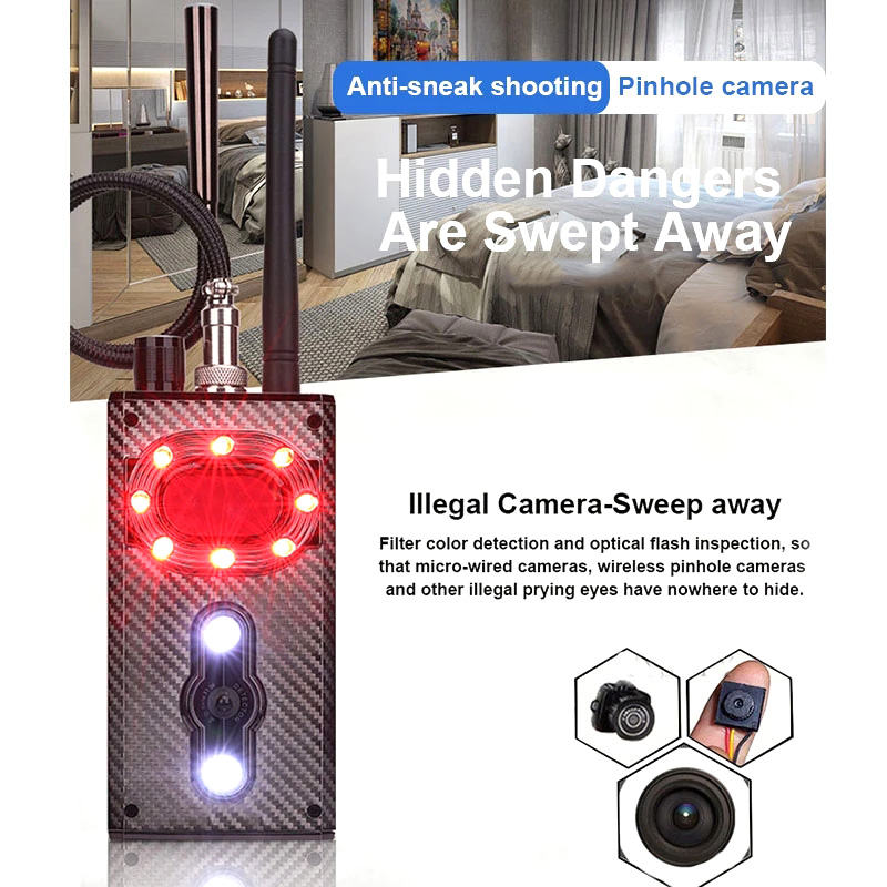 Home Security Hidden Cameras - RF信号ワイヤレスカメラK88盗聴器発見器K99カメラ検出器レンズ盗聴器GPSトラッカー磁気GSMデバイススキャンファインダー