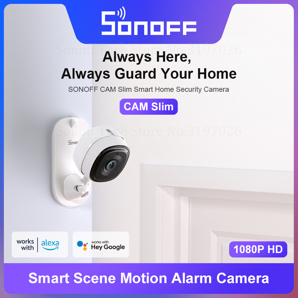 Home Security News - Sonoff-スマートホームセキュリティカメラ,モーション検出,アラームシーン,リンケージ,エラー,Alexa,Google, 1080p HD,wi-fi,iot,スリム