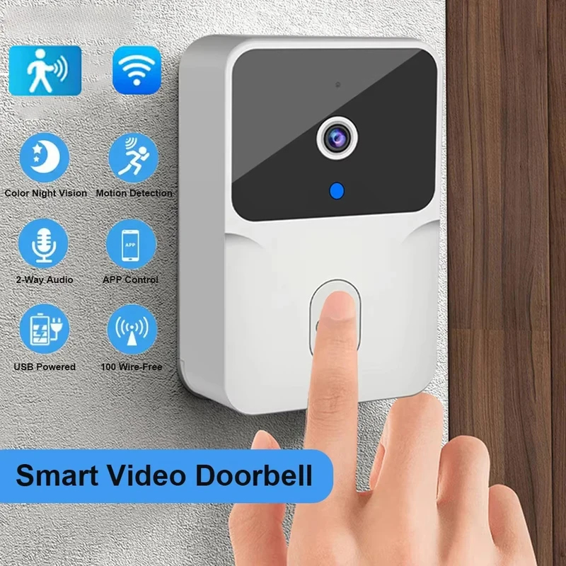 Home Security No Wifi Needed - スマートホーム WiFi ビデオドアベル ワイヤレス電話 双方向インターホンシステム IR