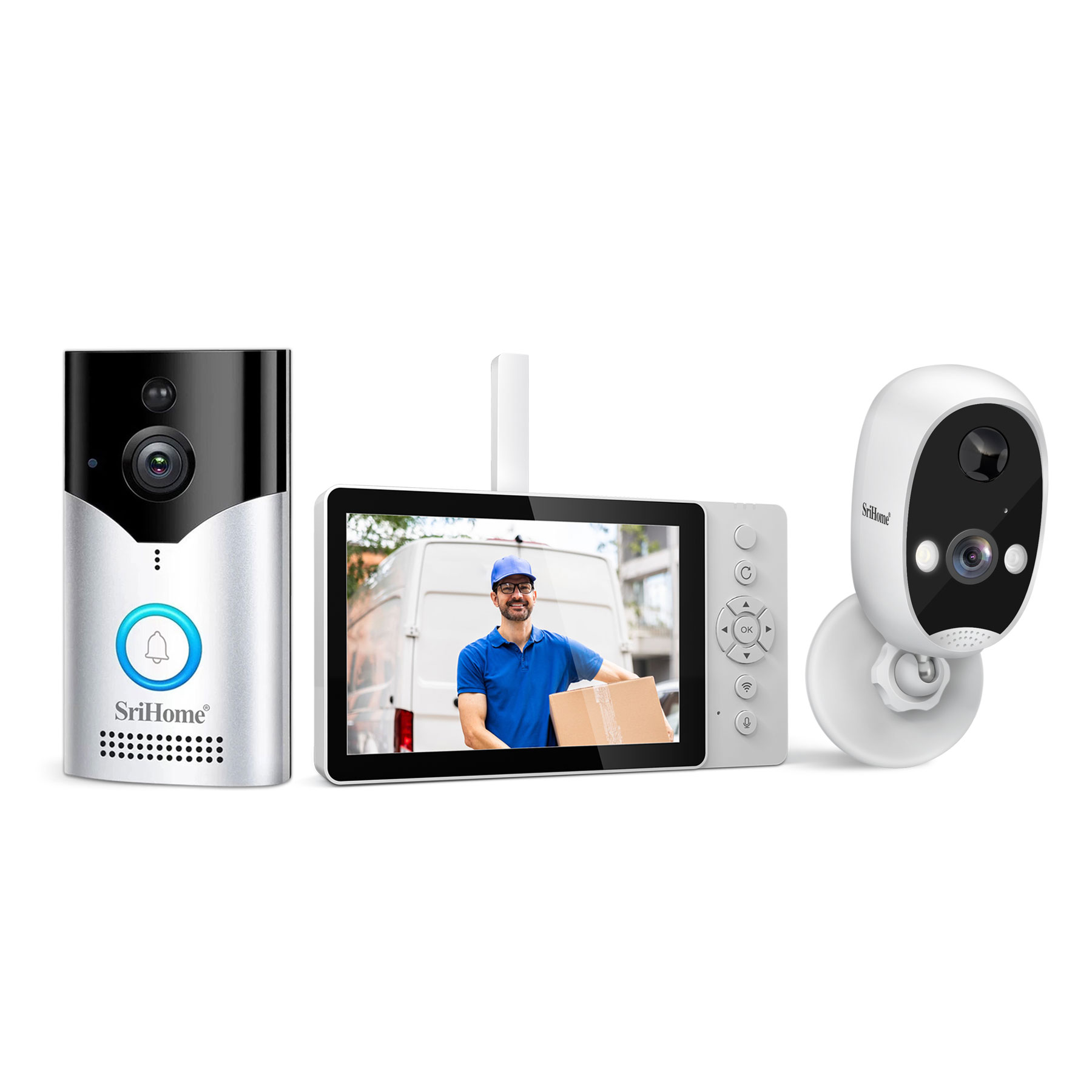 Peephole Camera Viewer - Srihome SH054+DH008 4MP 1400P 低消費 WIFI