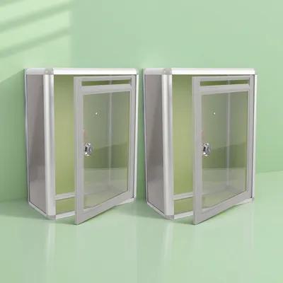 Home Security Box - 2 個透明メールボックス金属壁掛けメールボックスロックセキュリティ提案投票箱ホームオフィス壁メールボックス用