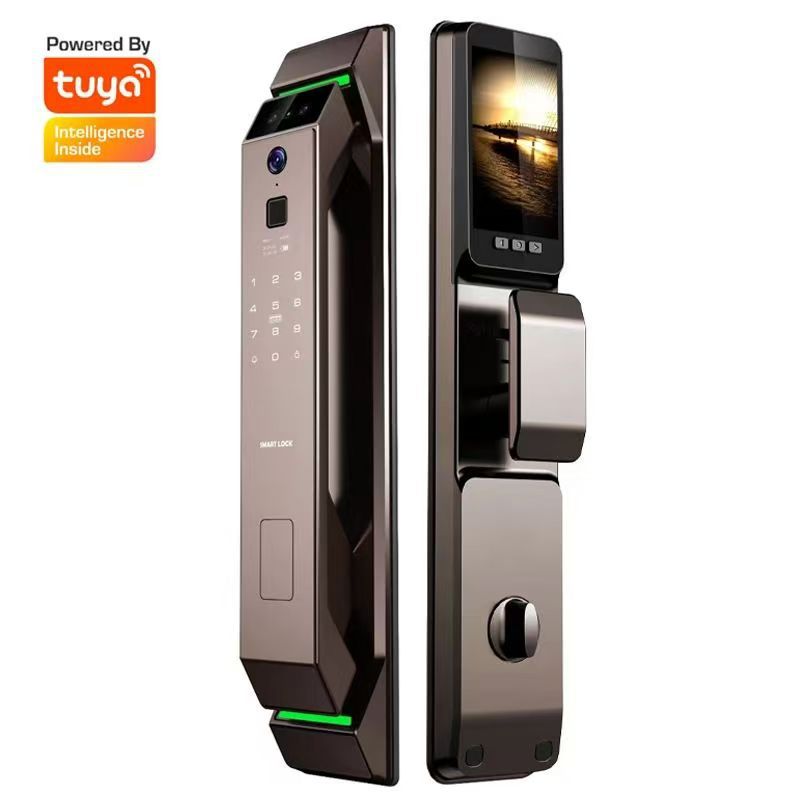 Peephole Camera Viewer - 3D顔認証指紋認証玄関ドアパスワードTUYAスマートロック盗難防止ドア電子錠