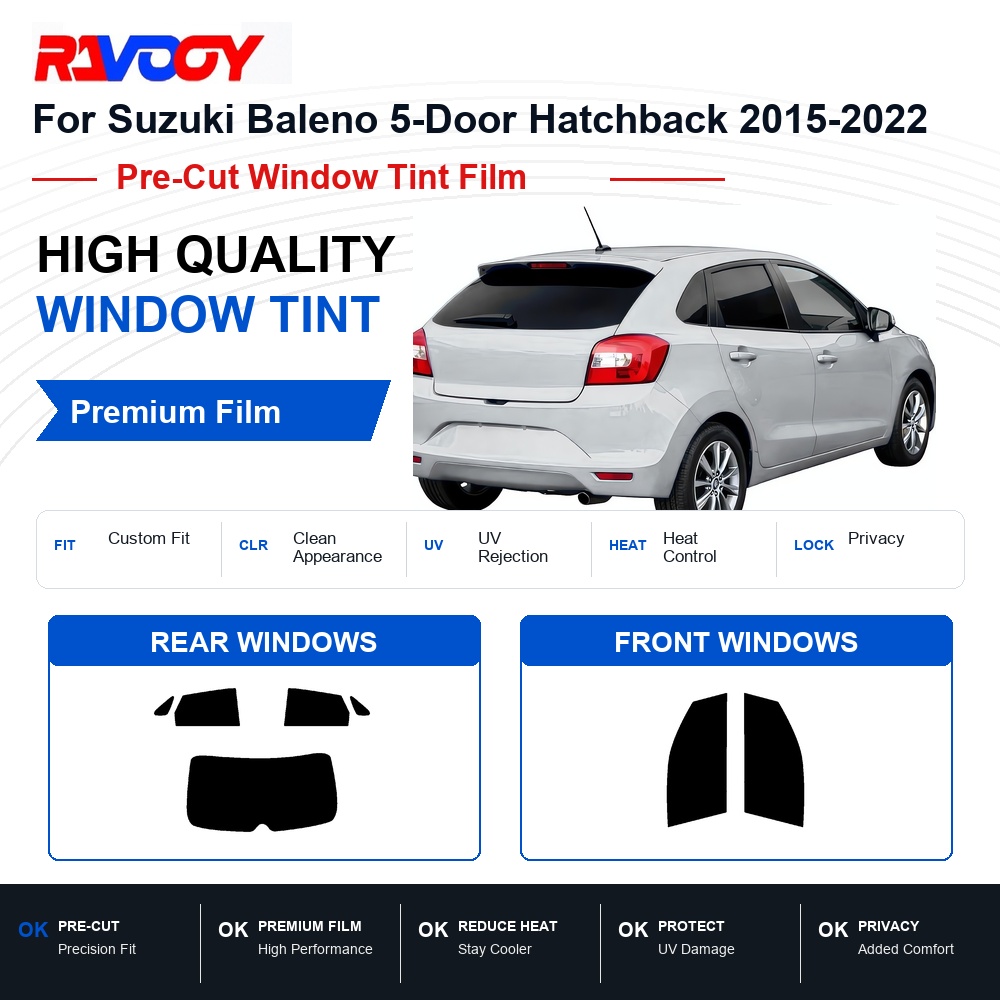 Home Security For Windows - プレミアムプレカットウィンドウティント スズキ バレーノ 5ドア ハッチバック 2015-2022