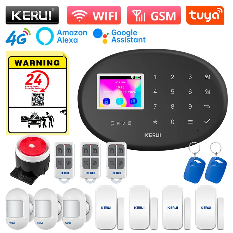 KERUI WiFi + 4G/2Gホームセキュリティアラー - Home Zone Security App のレビューと価格