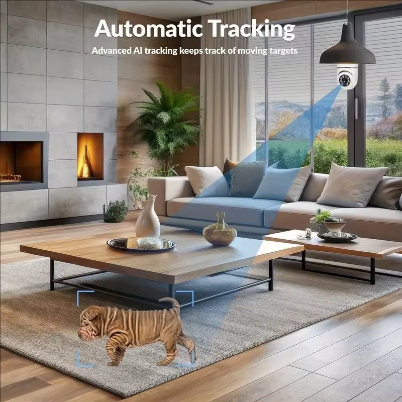 4G WiFi IPカメラ E27電球型カメラ 3MP ワイ - Home Security Ai のレビューと価格