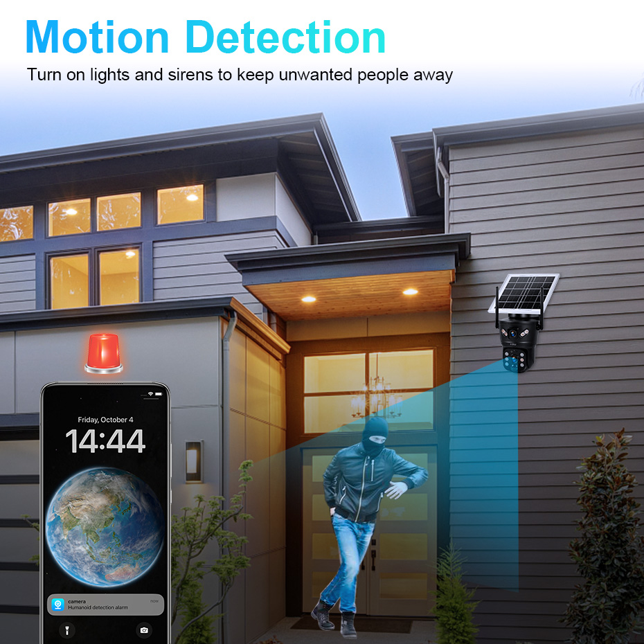 KERUI 6MP 4G SIM WiFiソーラーカメラ デ - Home Security No Wifi Needed のレビューと価格