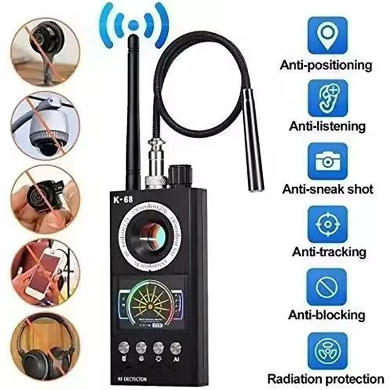 プロ仕様のスパイカメラ検知器K68盗聴器スキャナー、セキュリ - Home Security Hidden Cameras のレビューと価格
