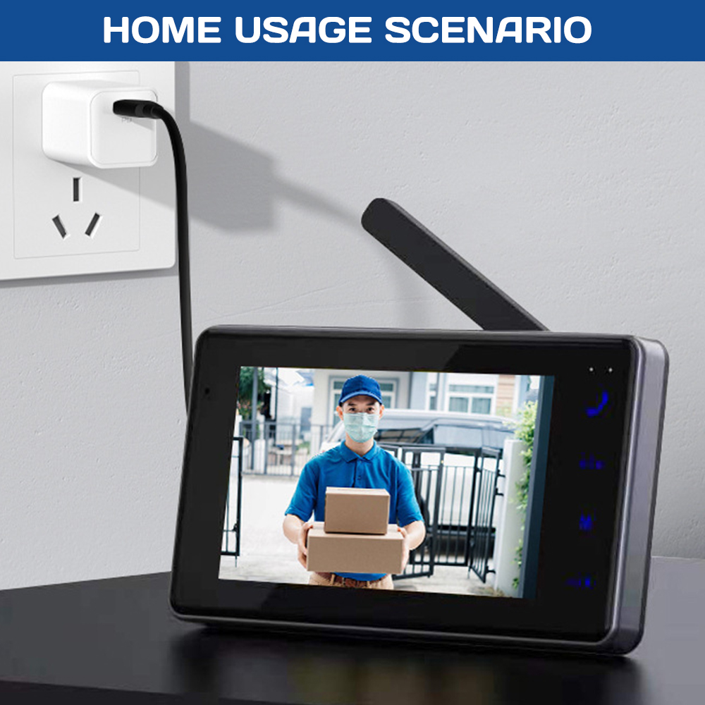 4.3インチHD IPSスクリーンワイヤレスビジュアルインタ - Home Security No Wifi Needed のレビューと価格
