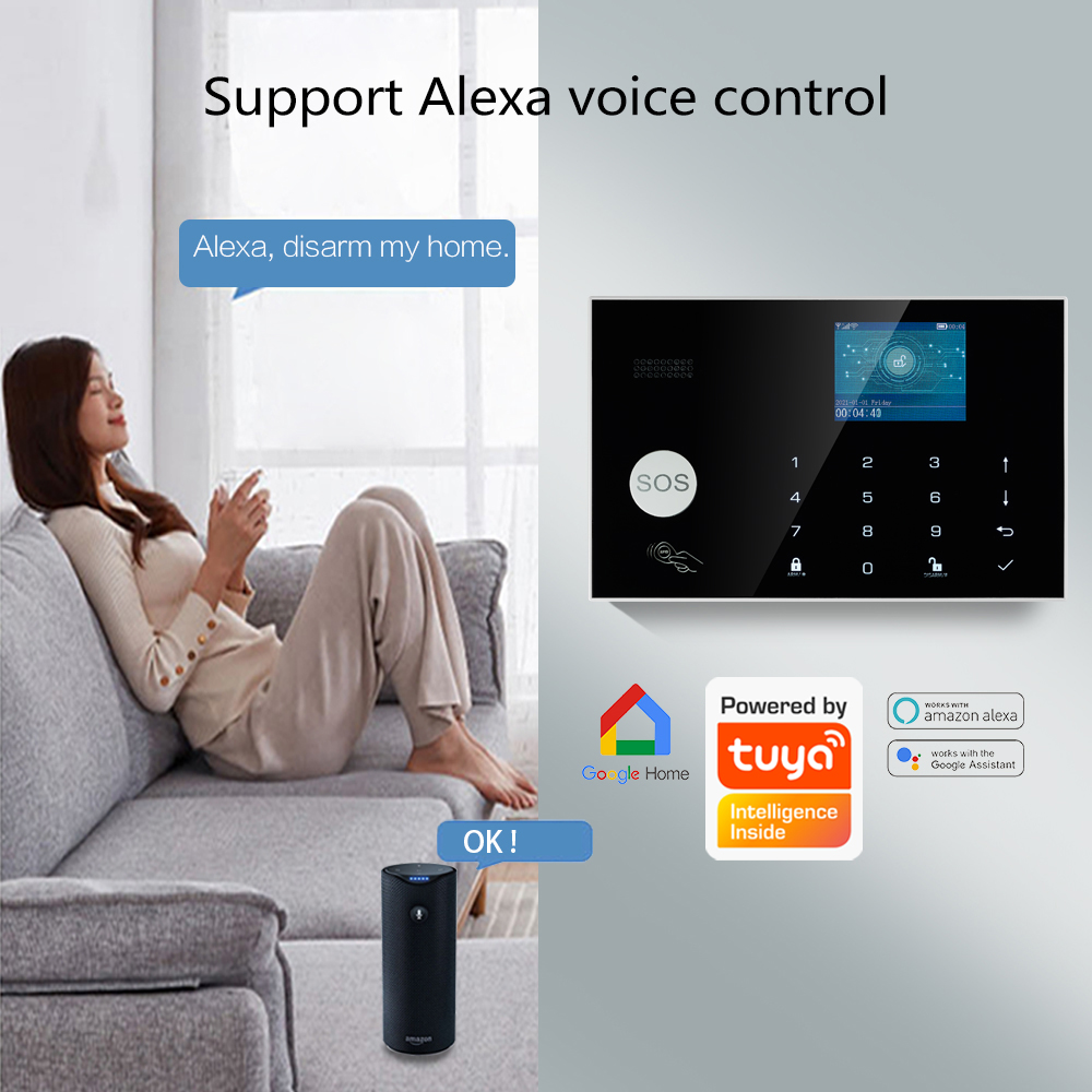 Tuya APP制御 2.4G WIFI GSMアラームシス - Home Zone Security App のレビューと価格