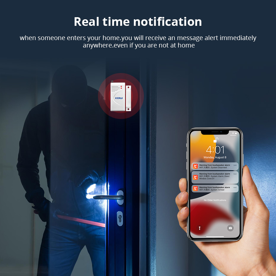 Kerui-tuya-スマートホームアラームシステムキット, - Home Zone Security App のレビューと価格