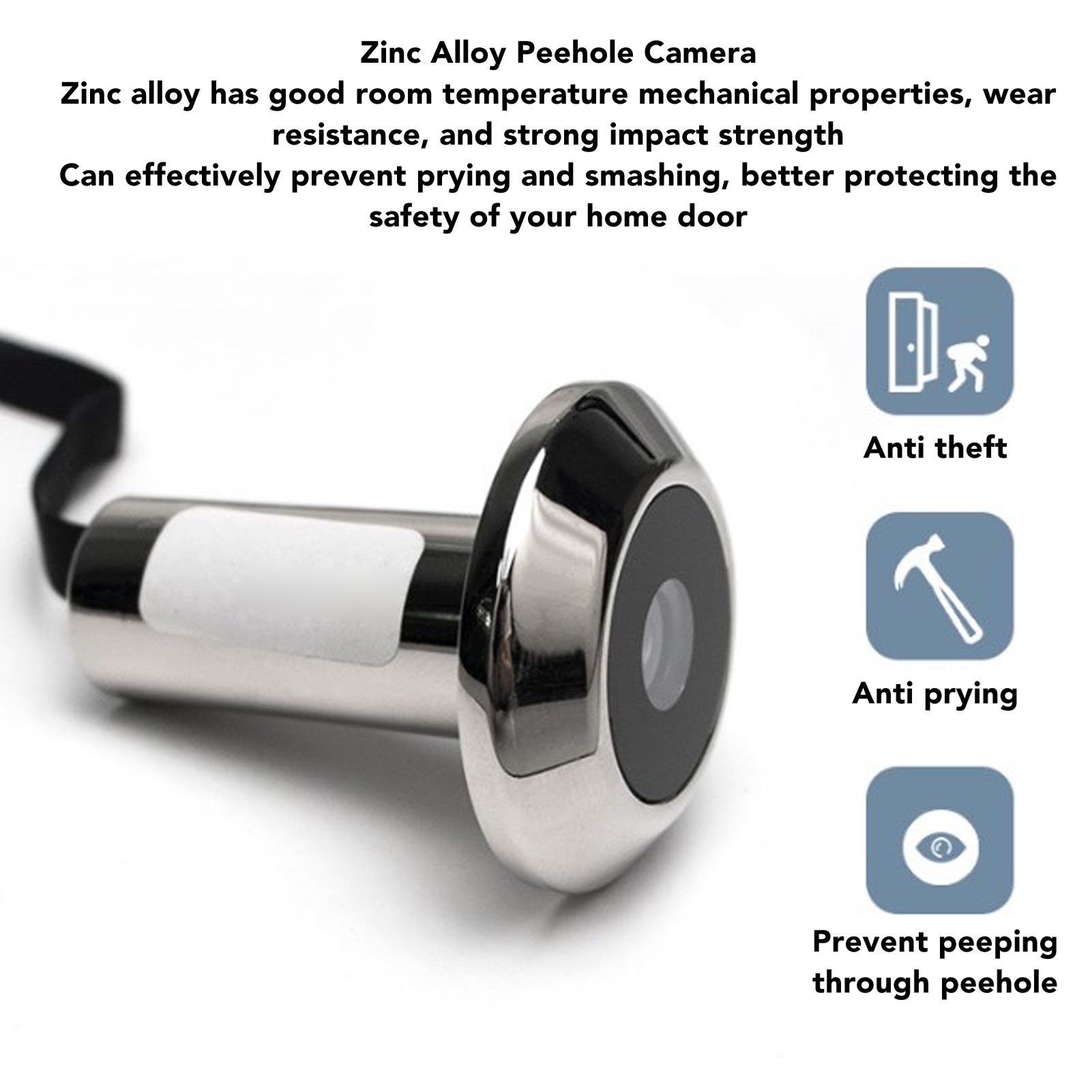 デジタルドアビューアー 0.3MP 120度亜鉛合金製のぞき - Peephole Camera Viewer のレビューと価格