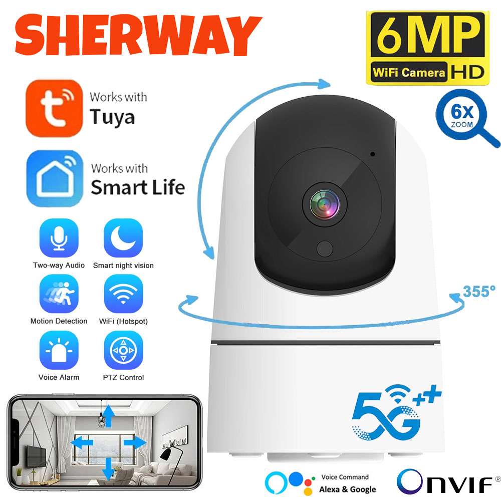 6MP WiFiカメラ Tuyaスマートホーム屋内5G WI - Home Security Ai のレビューと価格