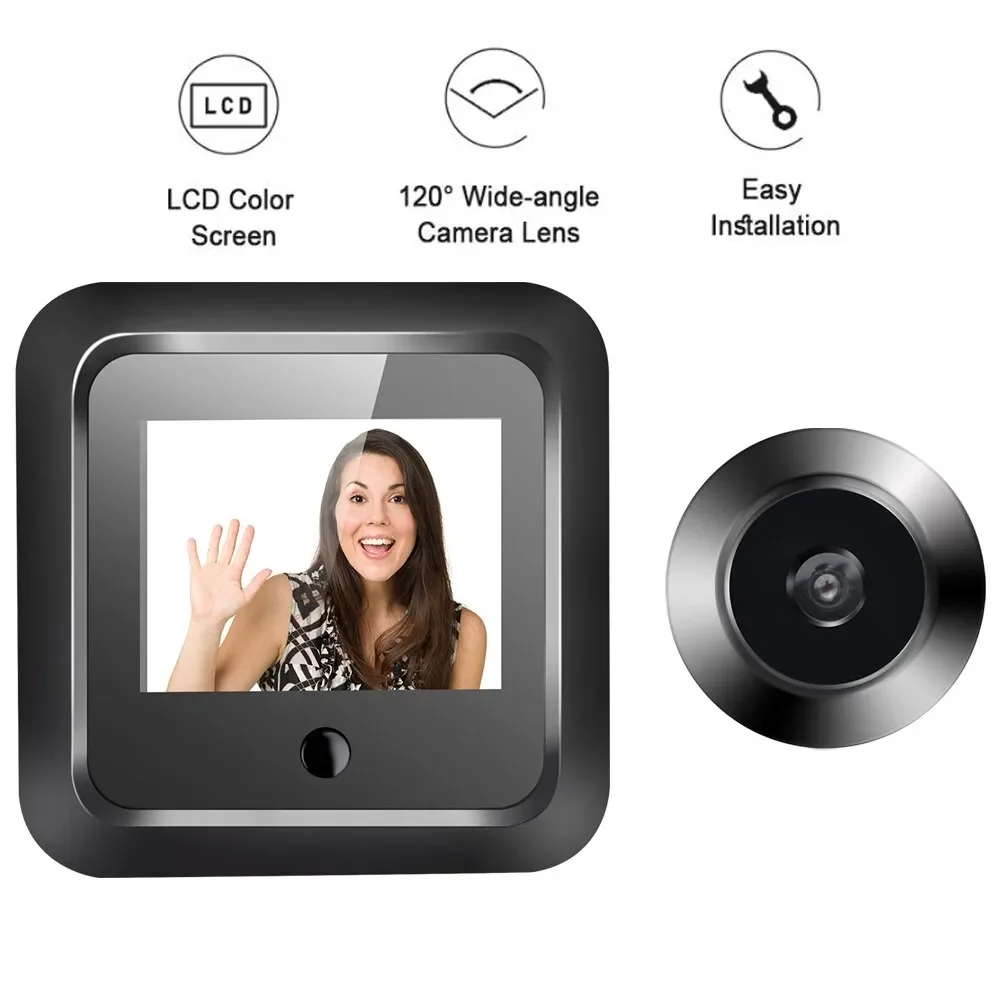 ビデオドアテル HD 2.4 インチのぞき穴 120 °   - Peephole Camera Viewer のレビューと価格