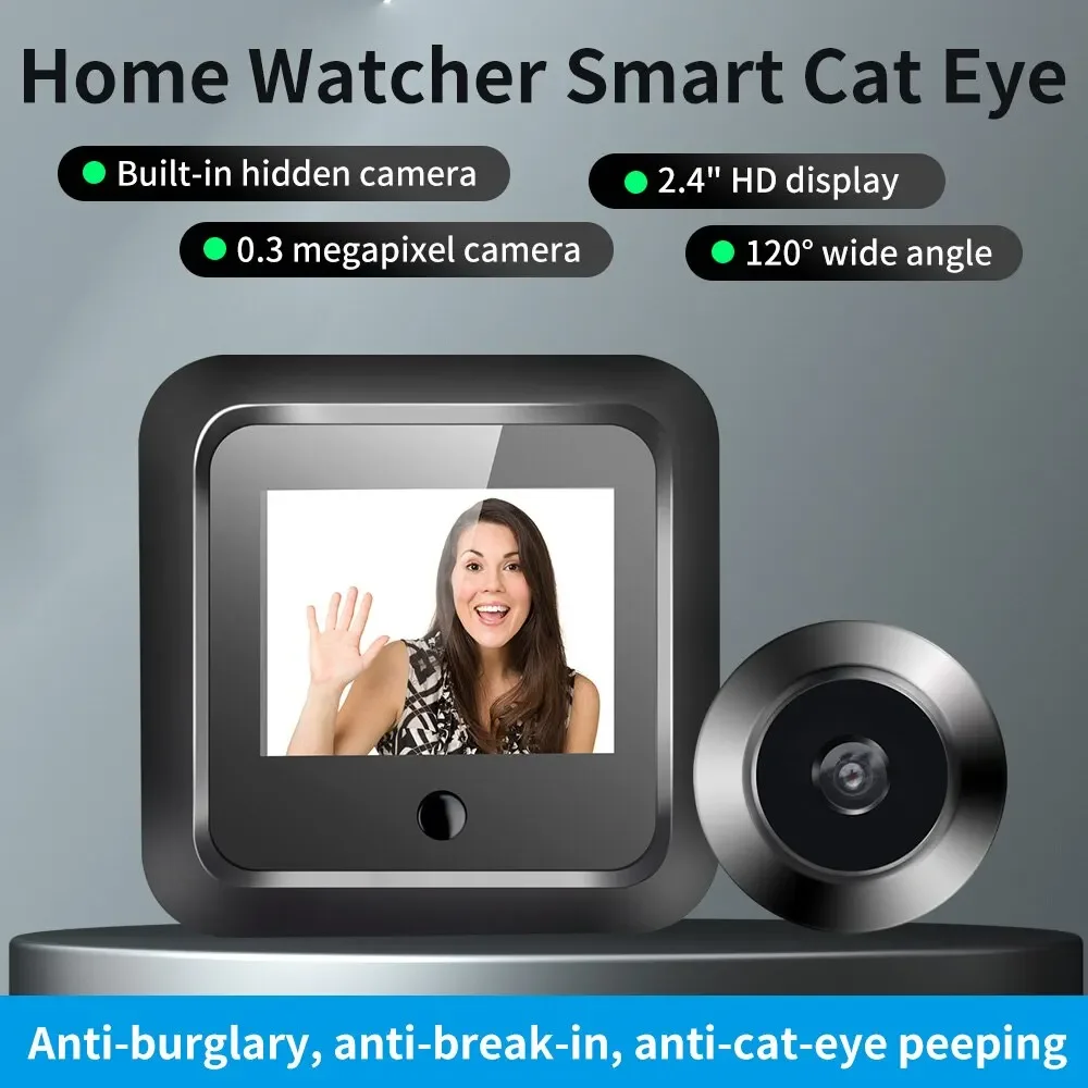 ビデオドアテル HD 2.4 インチのぞき穴 120 °   - Peephole Camera Viewer のレビューと価格