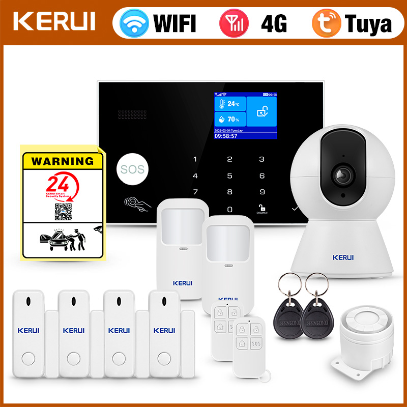 KERUI 4G/WiFi ホーム警報システム 3 有線ゾー - Home Zone Security App のレビューと価格