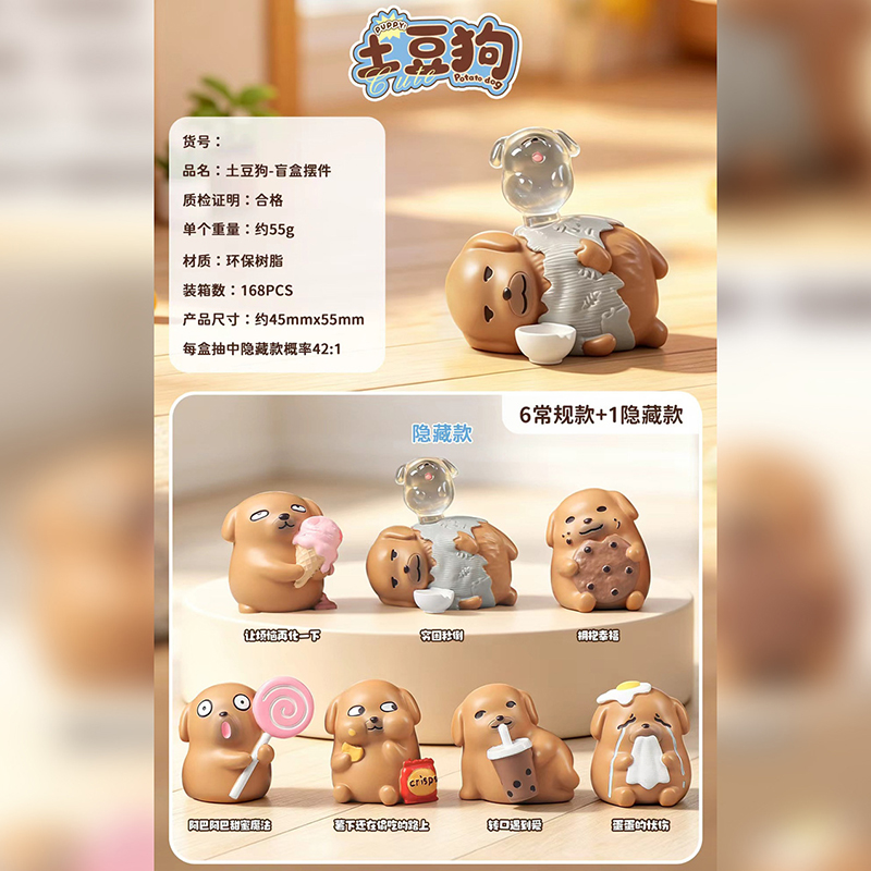 ポテトドッグ ブラインドボックス フィギュア レジン製 漫画 - Home Security Box のレビューと価格