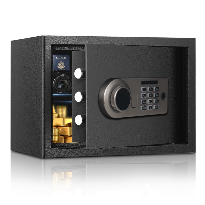 電子パスワード金庫 25cm ミニホーム隠し壁キャビネット金 - Home Security Box のレビューと価格