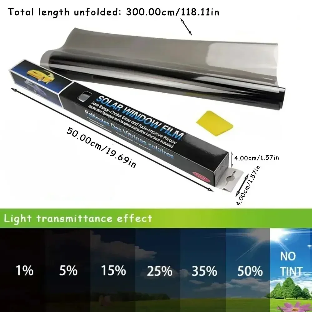 3 メートル × 50 センチメートル VLT 黒車の窓箔着 - Home Security For Windows のレビューと価格