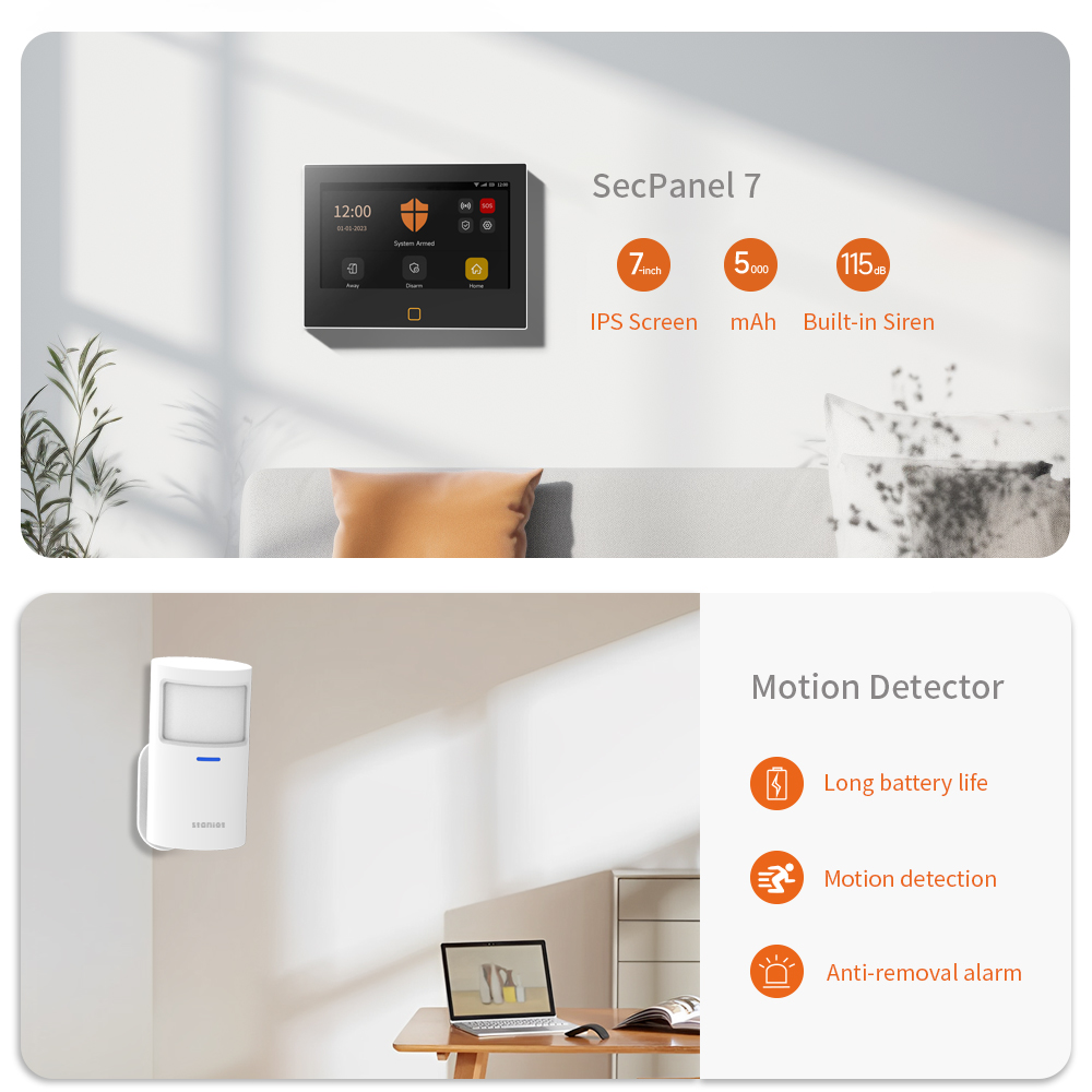 Staniot 7インチの無線WiFi 4G Tuyaのスマ - Home Zone Security App のレビューと価格