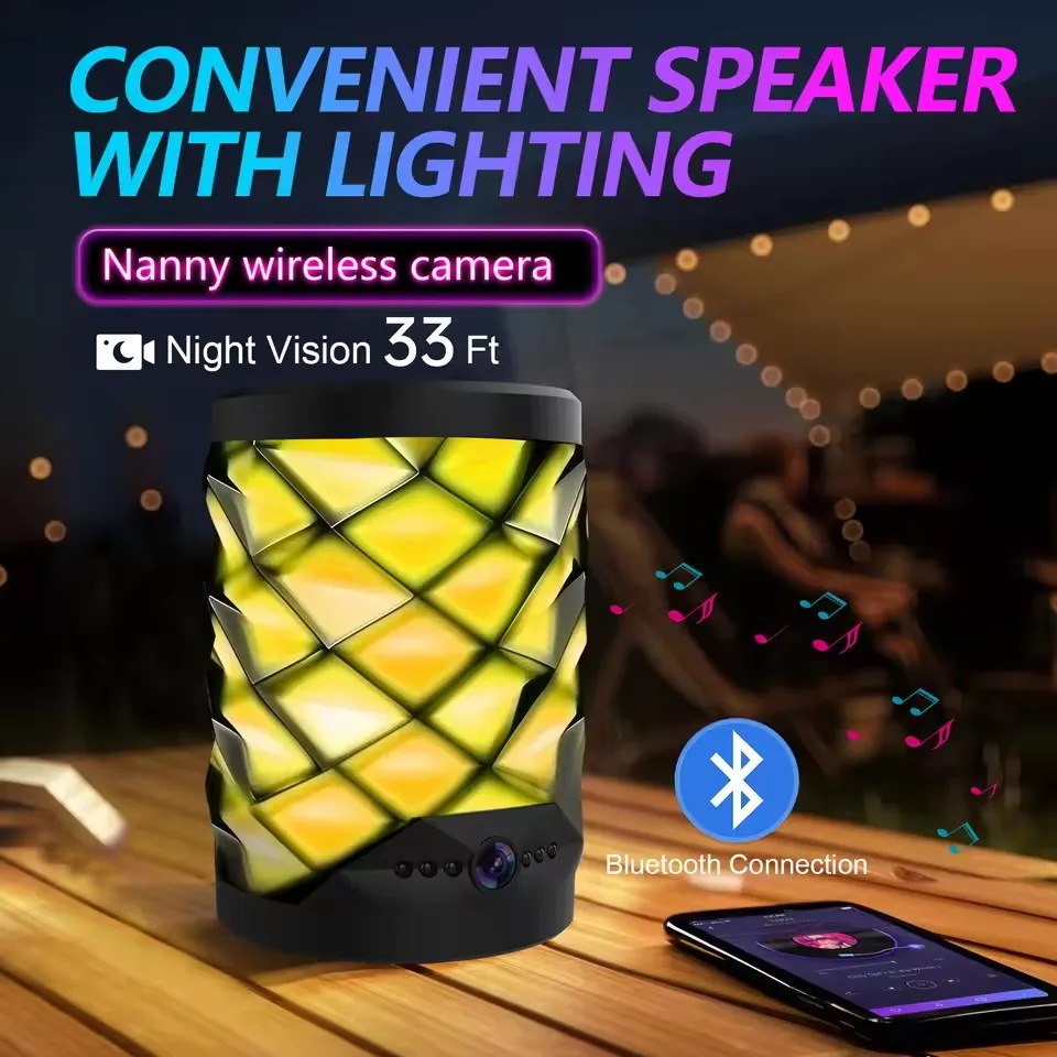 HDミニWifiカメラ Bluetoothスピーカー ホーム - Home Security Flood Lights のレビューと価格