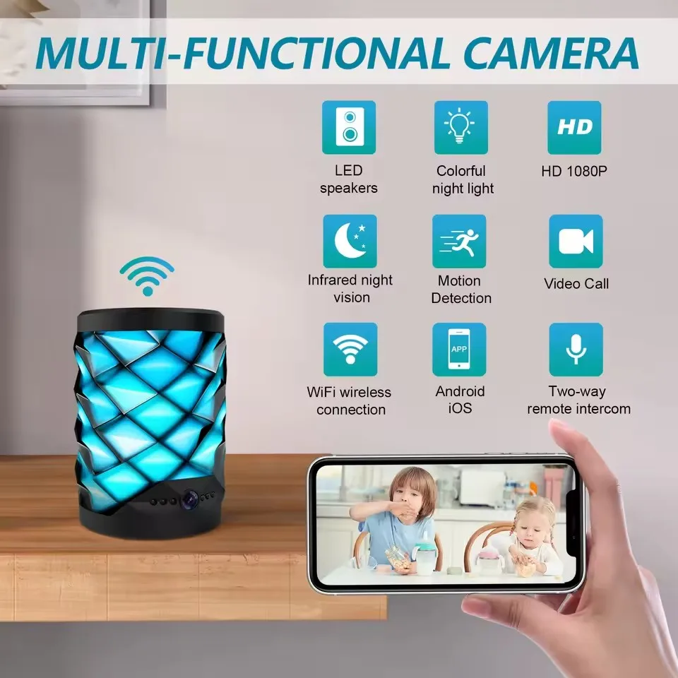 HDミニWifiカメラ Bluetoothスピーカー ホーム - Home Security Flood Lights のレビューと価格
