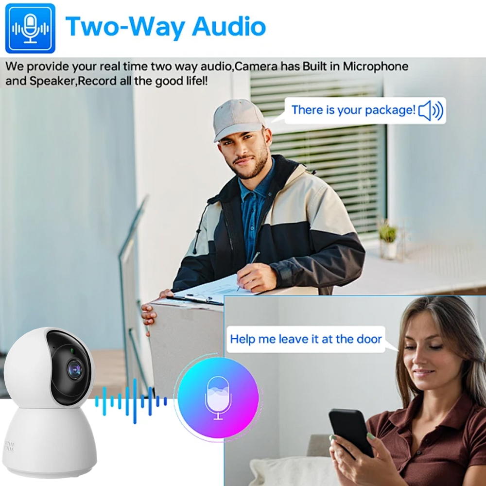 屋内5MP WiFi PTZカメラ Tuyaアプリ対応 ベビ - Home Security Ai のレビューと価格