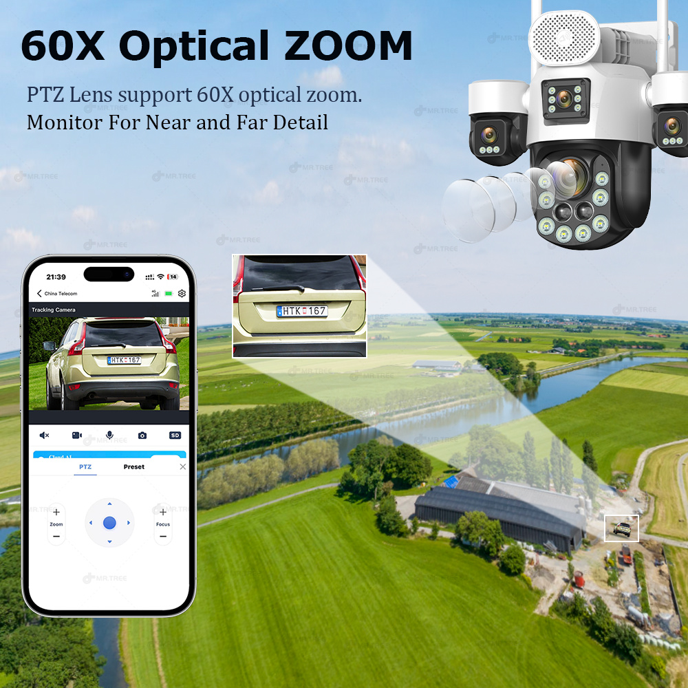 AOV 四眼レンズ屋外監視ソーラーカメラ 20MP 4G S - Home Security News のレビューと価格