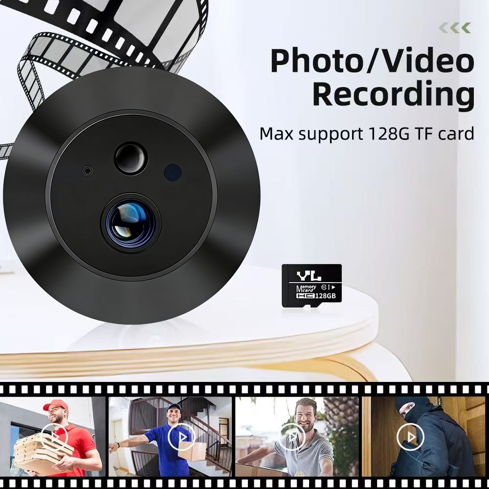 WiFi 2.4Ghz 5MP Tuya Smart Lif - Peephole Camera Viewer のレビューと価格