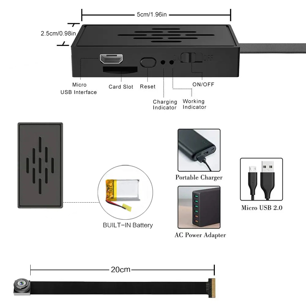 ミニHD-1080PワイヤレスDIY WiFiカメラ（90/ - Home Security Hidden Cameras のレビューと価格
