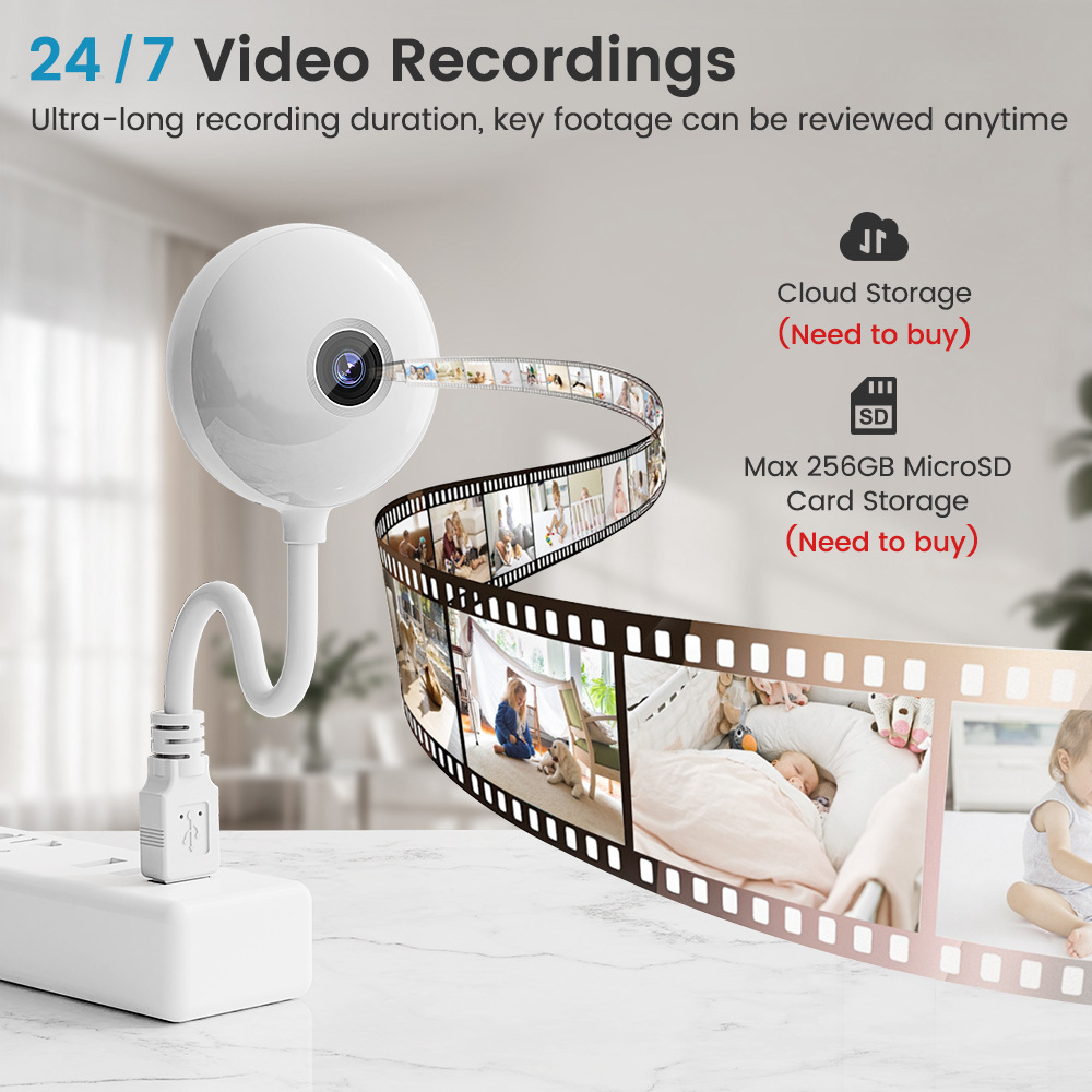 5MPミニWiFi USBプラグインIPカメラ人感検知投光器 - Home Security Flood Lights のレビューと価格