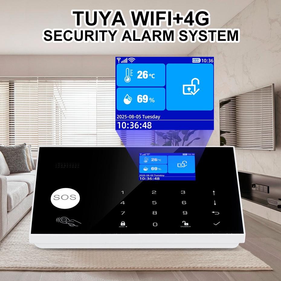 KERUI 4Gアラームシステム、有線ゾーン付き、GSM W - Home Zone Security App のレビューと価格