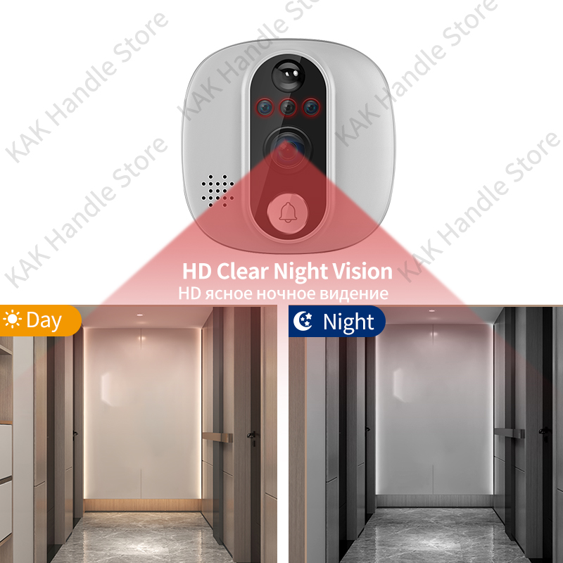KAK Wifiスマートドアベルカメラ 4.3インチ ビデオ - Peephole Camera Viewer のレビューと価格