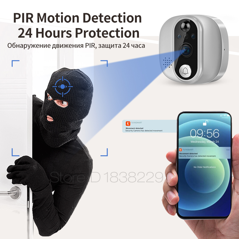 KAK Wifiスマートドアベルカメラ 4.3インチ ビデオ - Peephole Camera Viewer のレビューと価格